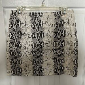 She + Sky snake print mini skirt
